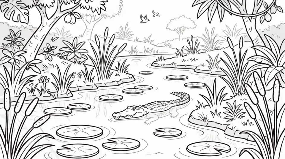 River crossing scene