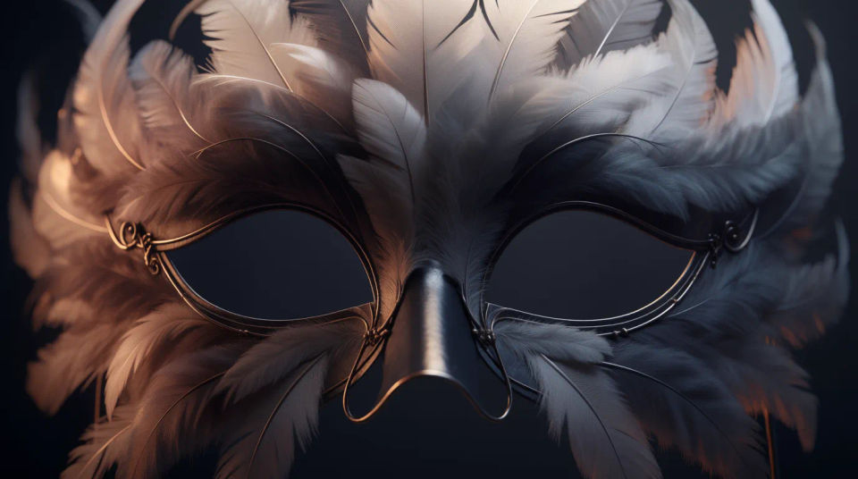 Mask close-up wide banner