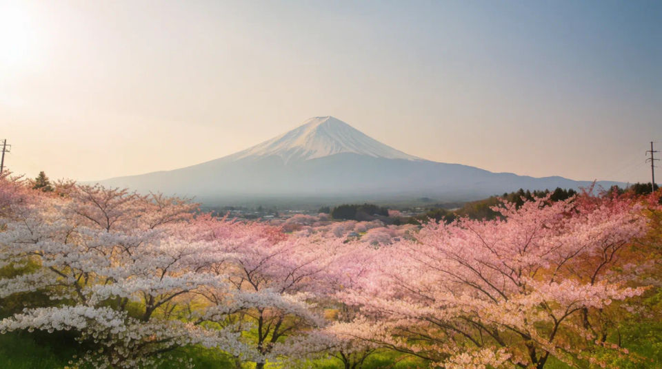 El Fuji y las flores