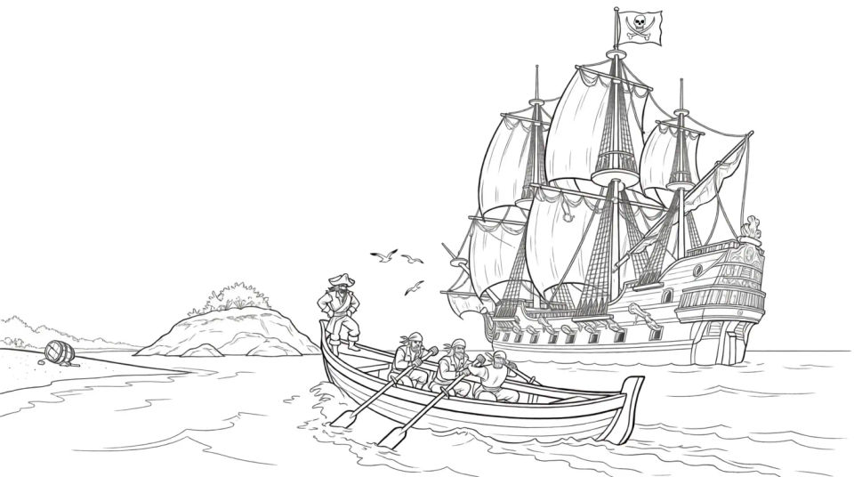 Rowboat to shore