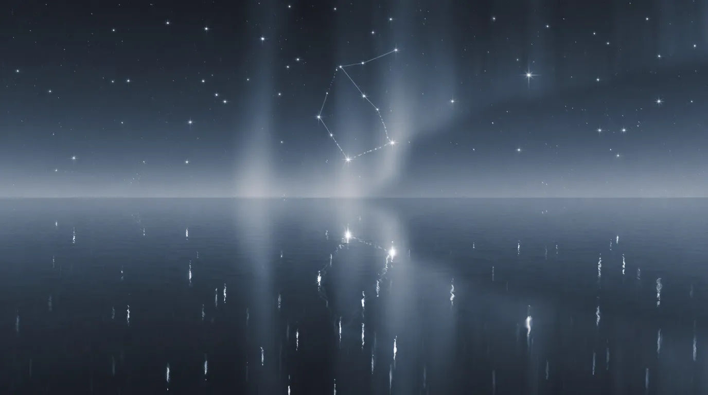 静谧海洋上的星座