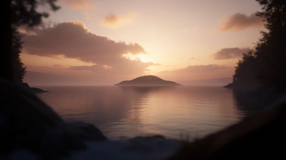 Calm nature wide shot