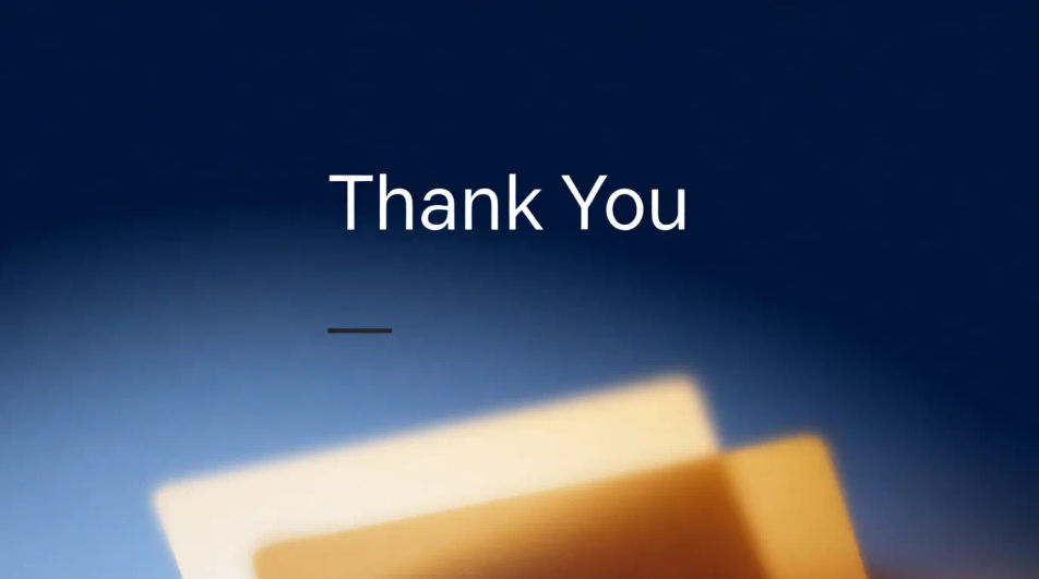Closing thank-you slide