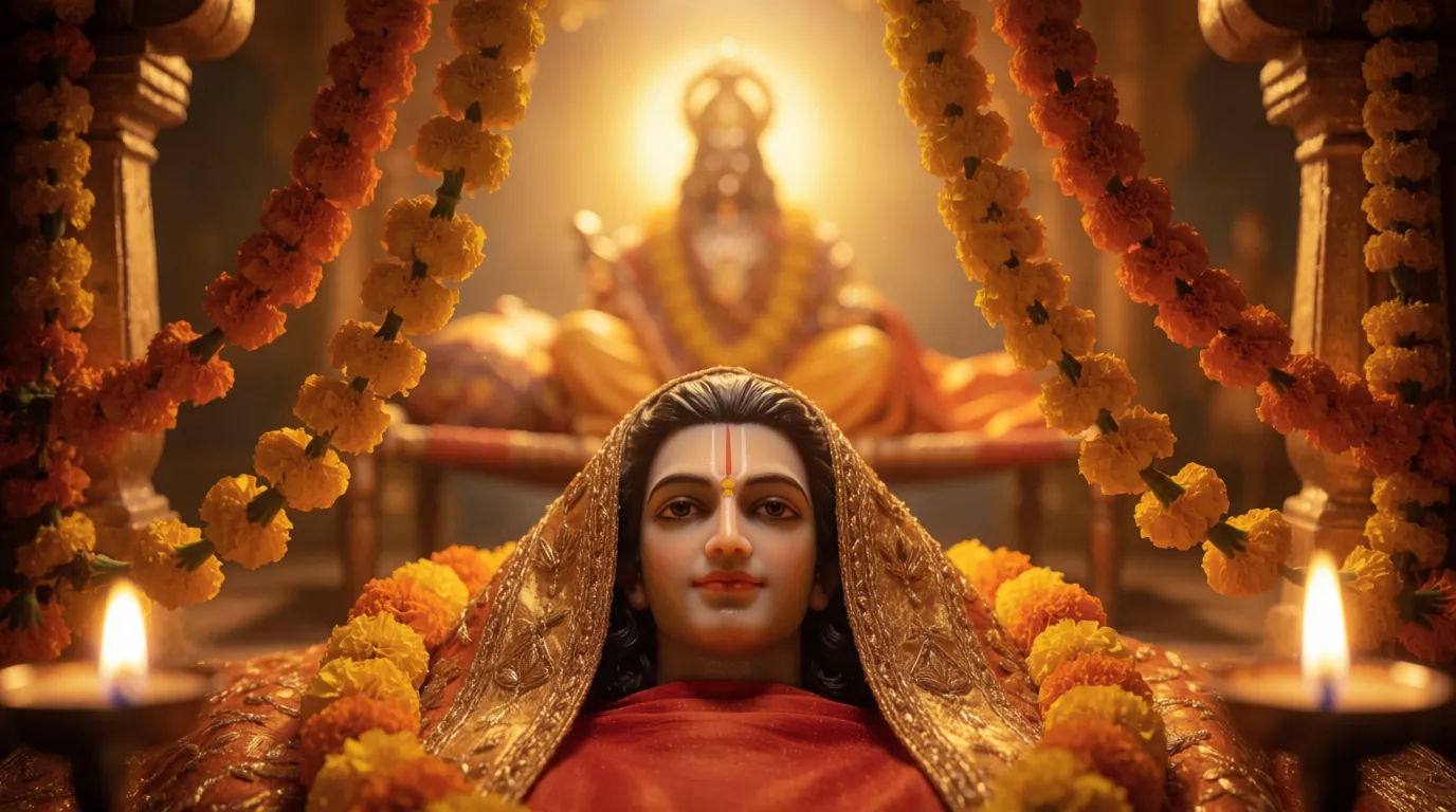 Garland-shrine crop