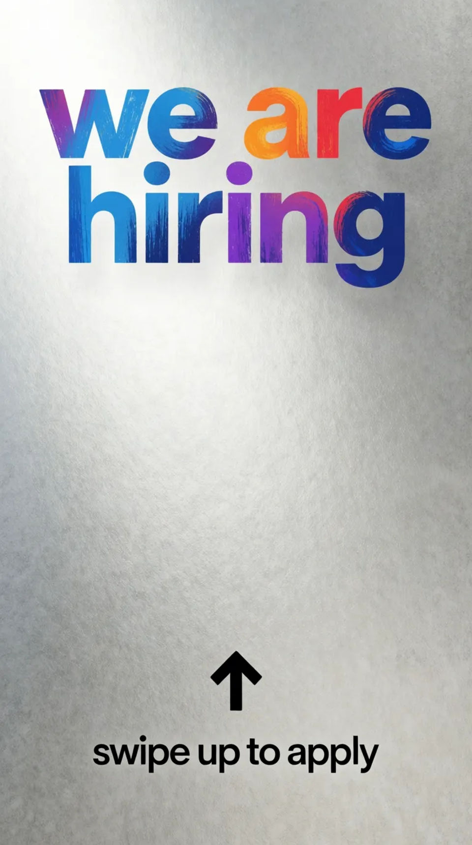 Instagram story hiring