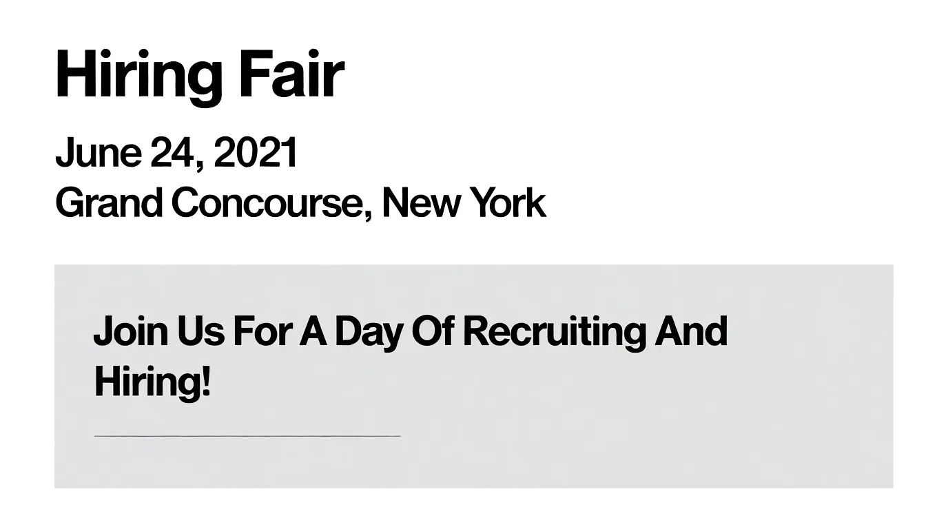 Open-house recruiting flyer