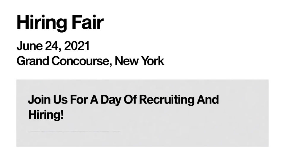 Open-house recruiting flyer