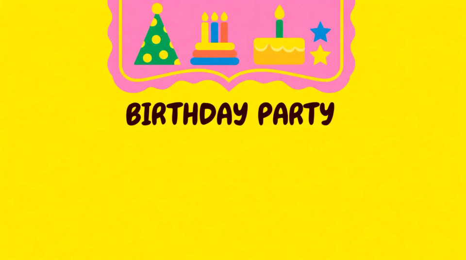 On a party poster
