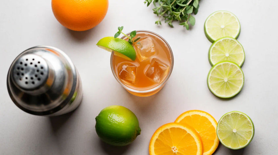 Flat-lay con ingredientes