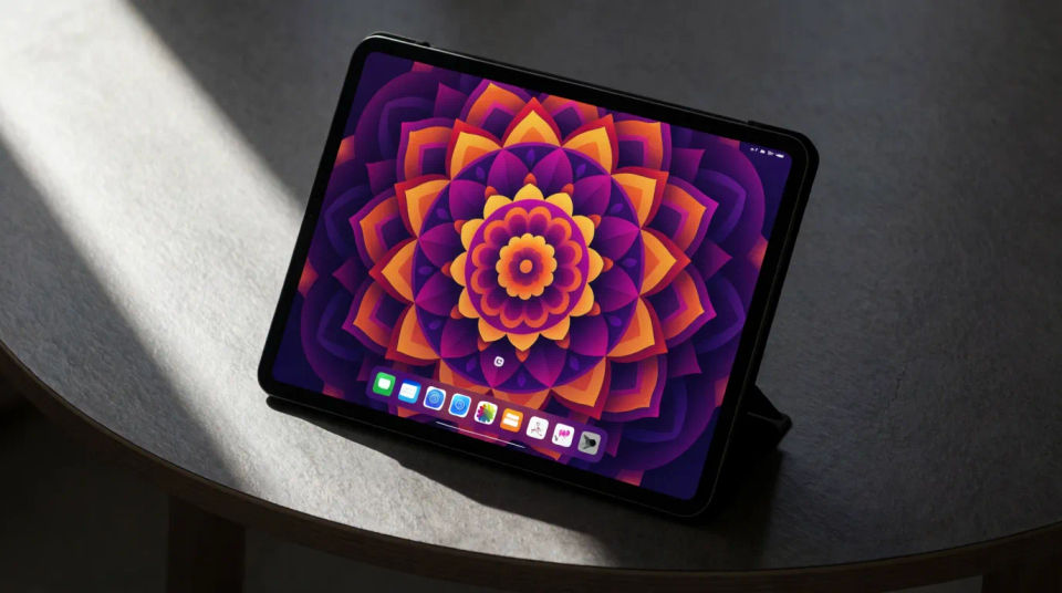 Pantalla de inicio de tablet