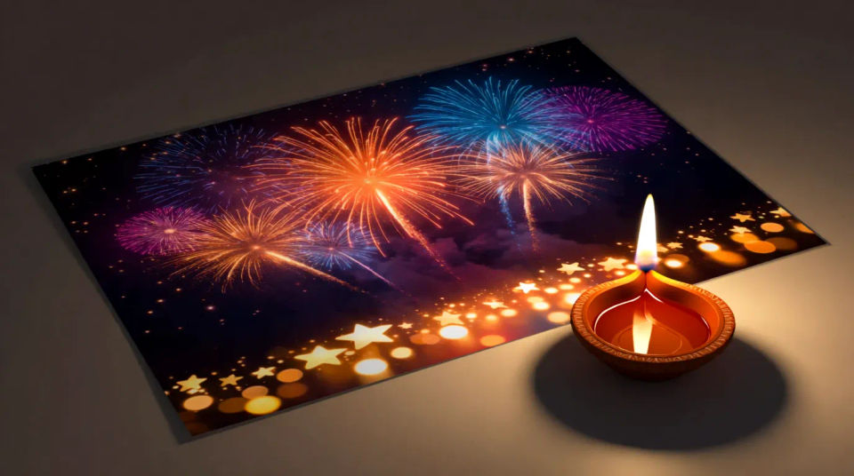 Tarjeta de felicitación festiva