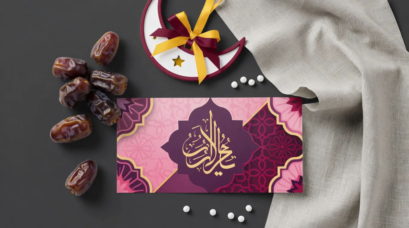 Flat-lay with decor