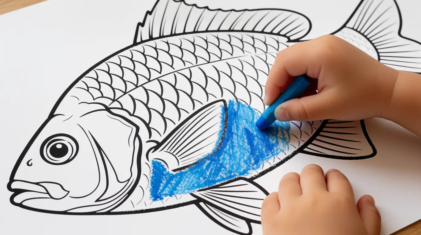 Child coloring it in