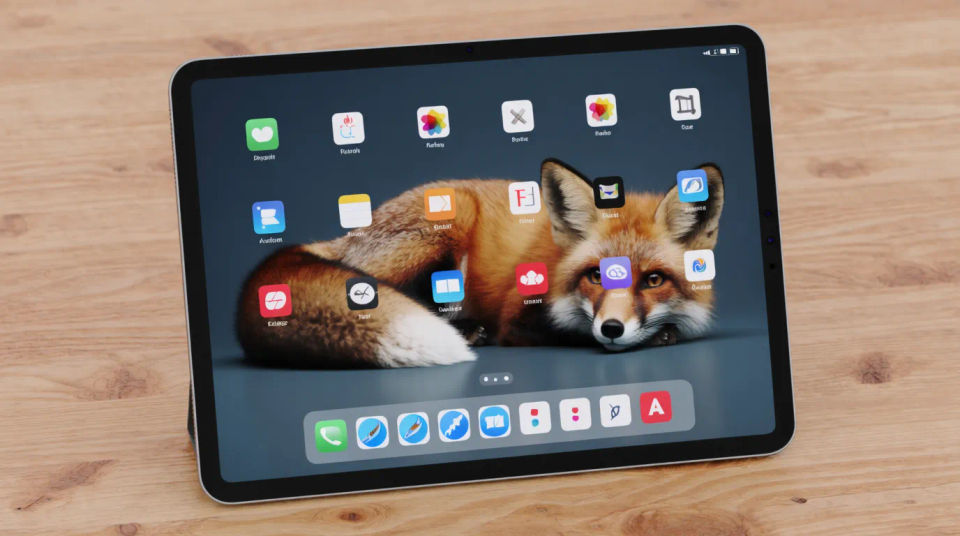 Pantalla de inicio de tableta