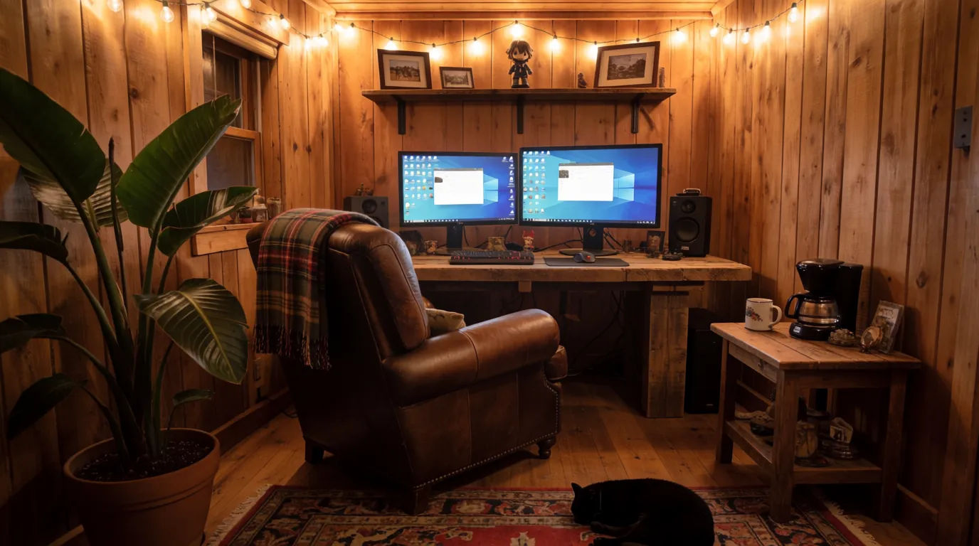 Cozy cabin den
