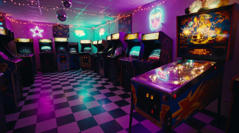 Cuarto de arcade retro