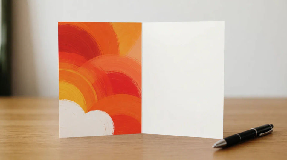 Printed thank-you card