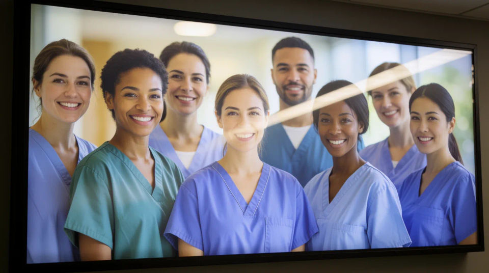 Hospital display banner