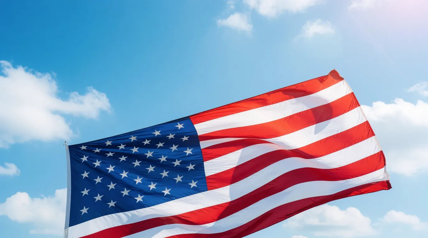 Flag and open sky