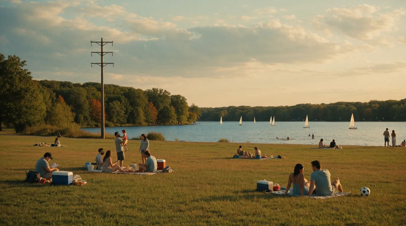 Lakeside picnic