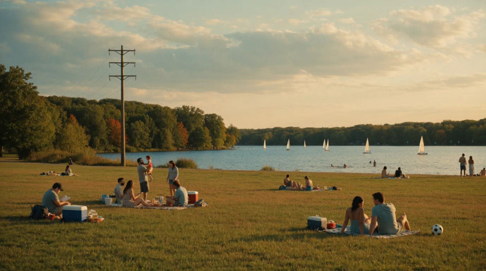 Lakeside picnic