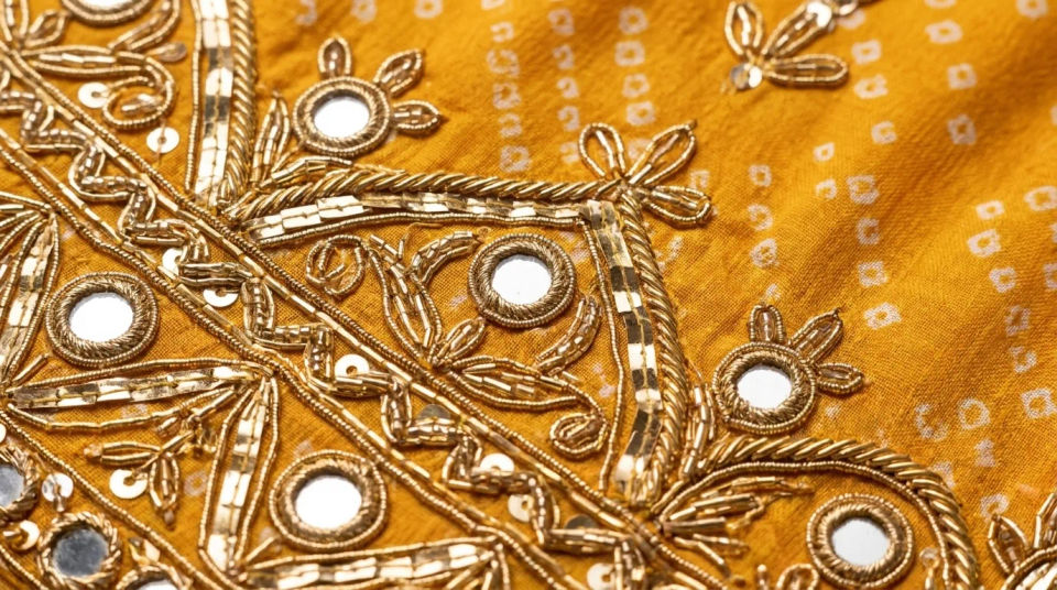 Embroidery close-up