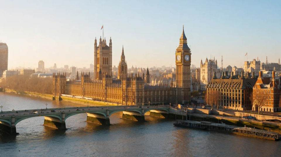 Westminster en la hora dorada