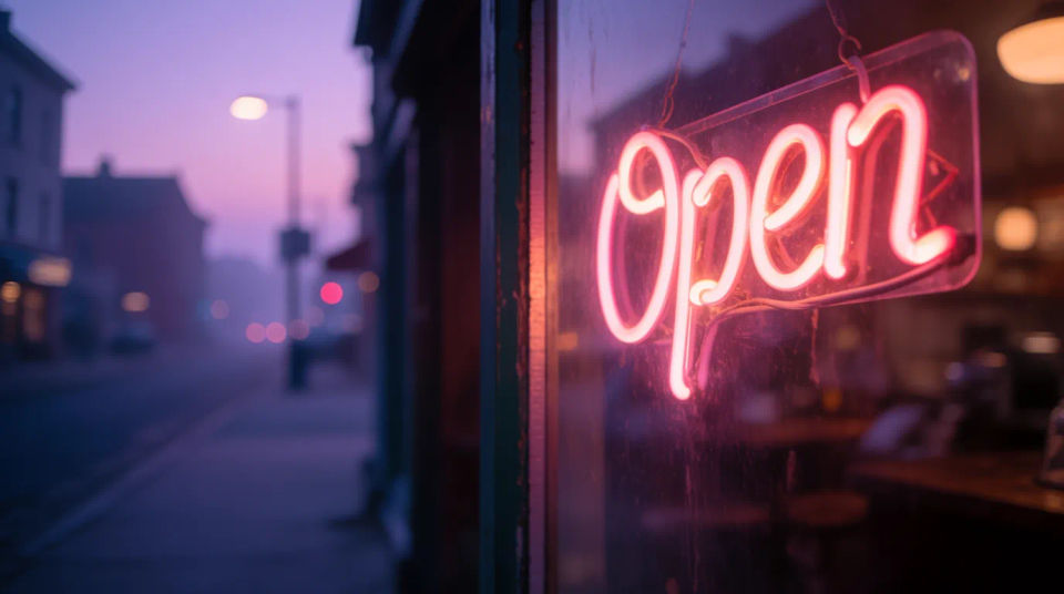 Cafe window display