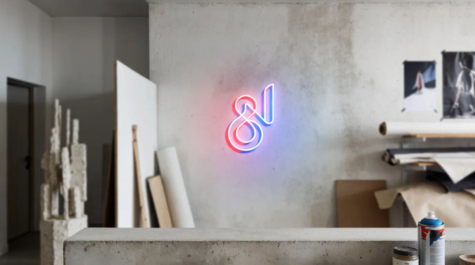 Studio brand sign