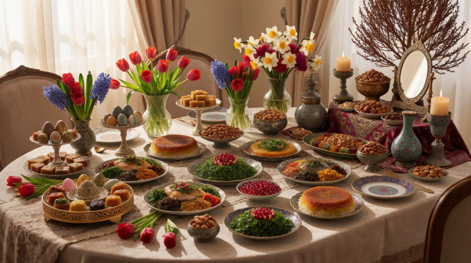 Festive family table