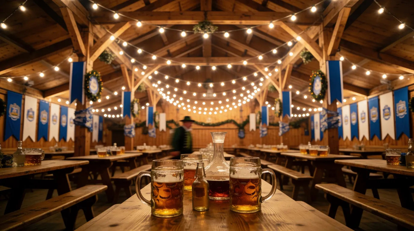 Beer tent interior