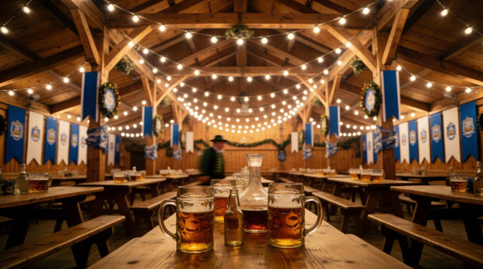 Beer tent interior