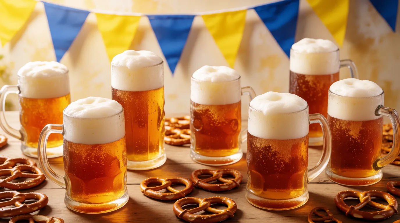 Steins on a table