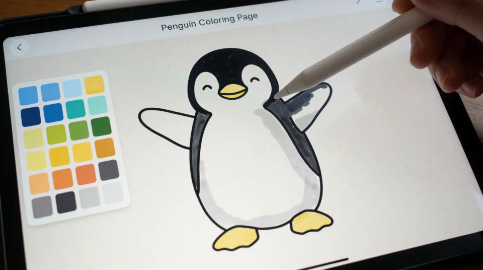 On a tablet screen