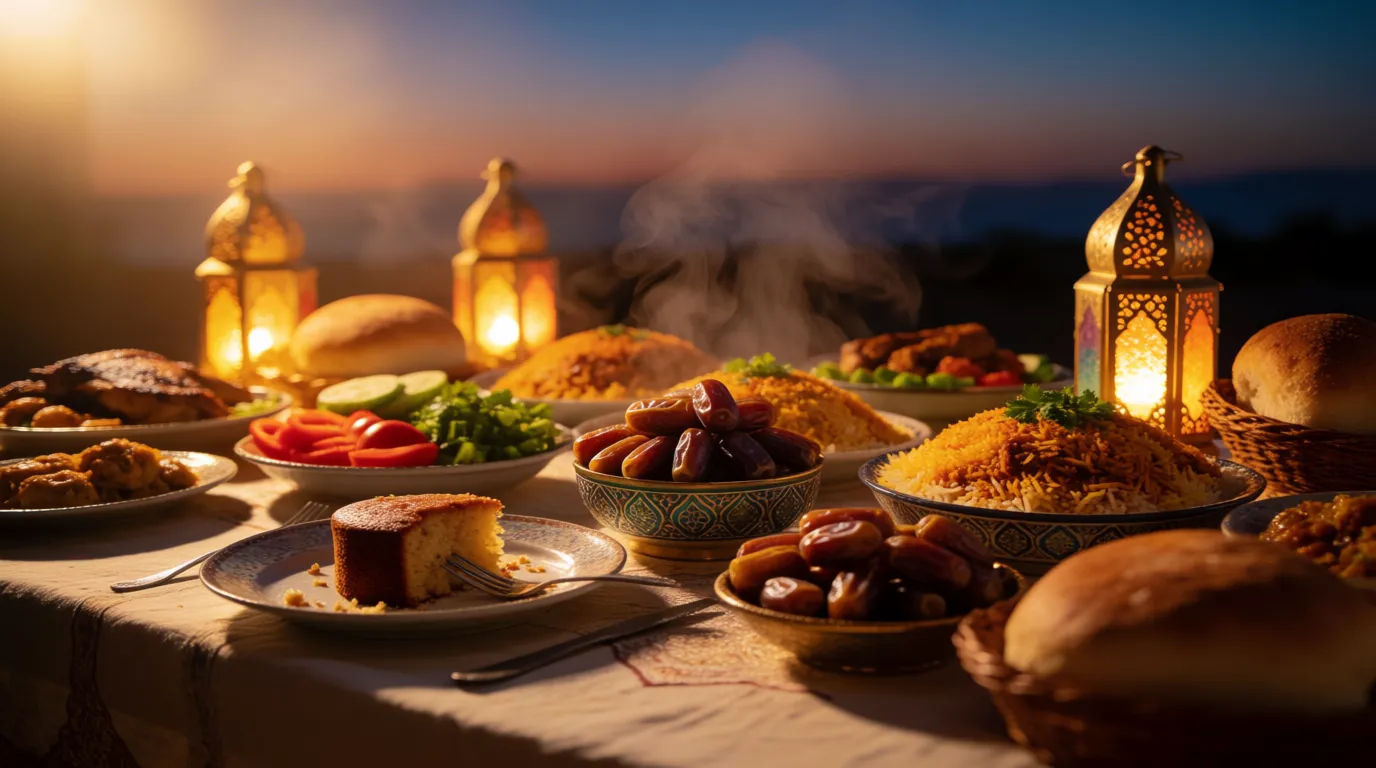 Evening iftar table