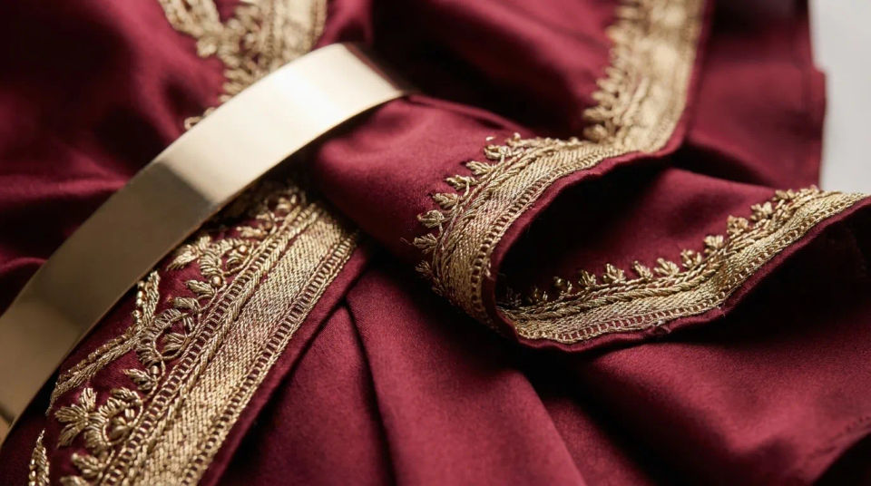 Fabric and border close-up