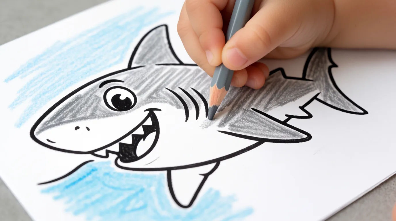 Being colored with pencils