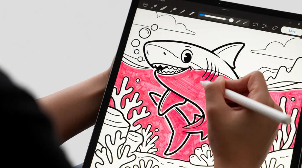 On a tablet screen