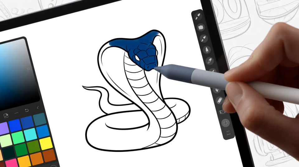 On a tablet screen