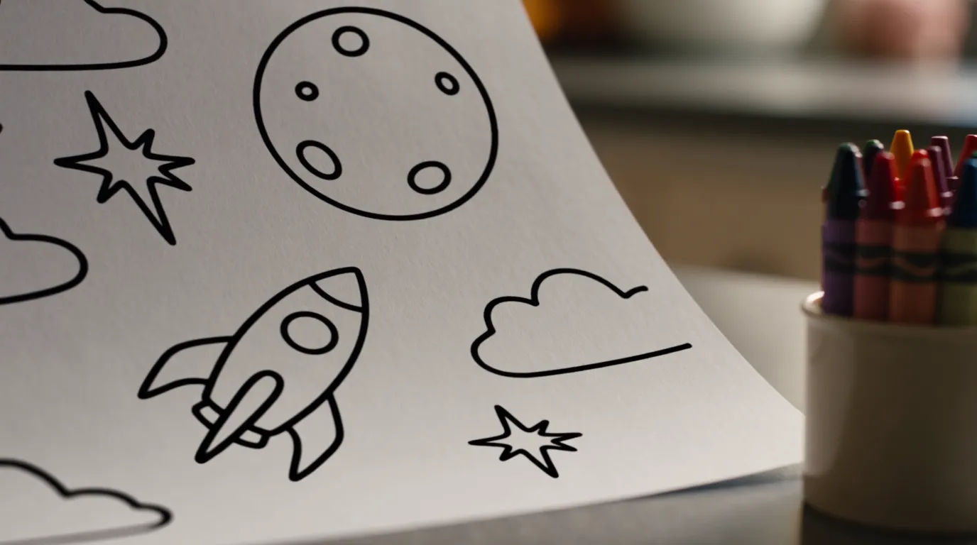 Printed sheet on the table