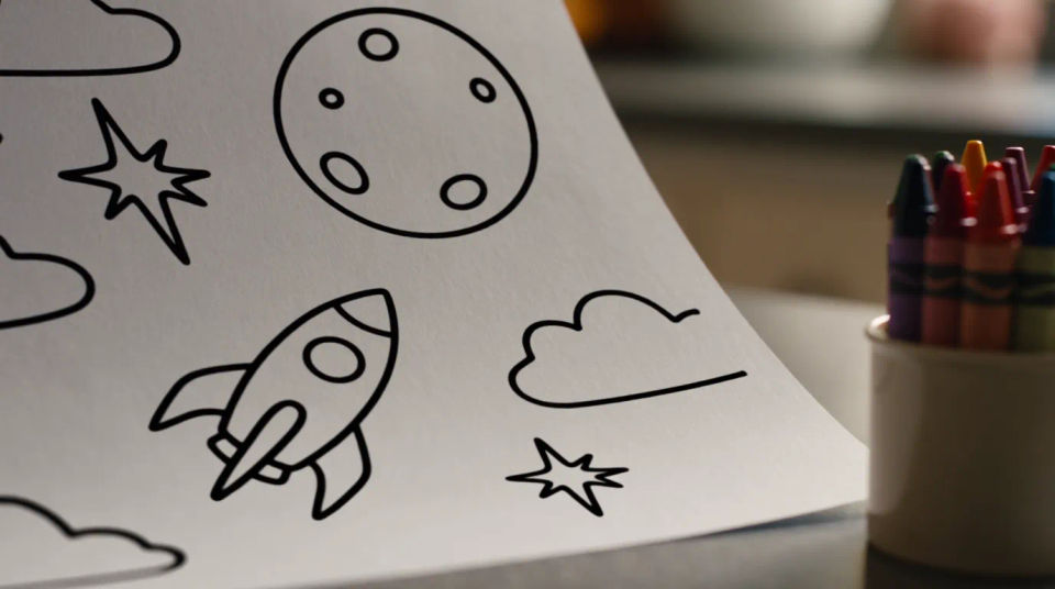 Printed sheet on the table