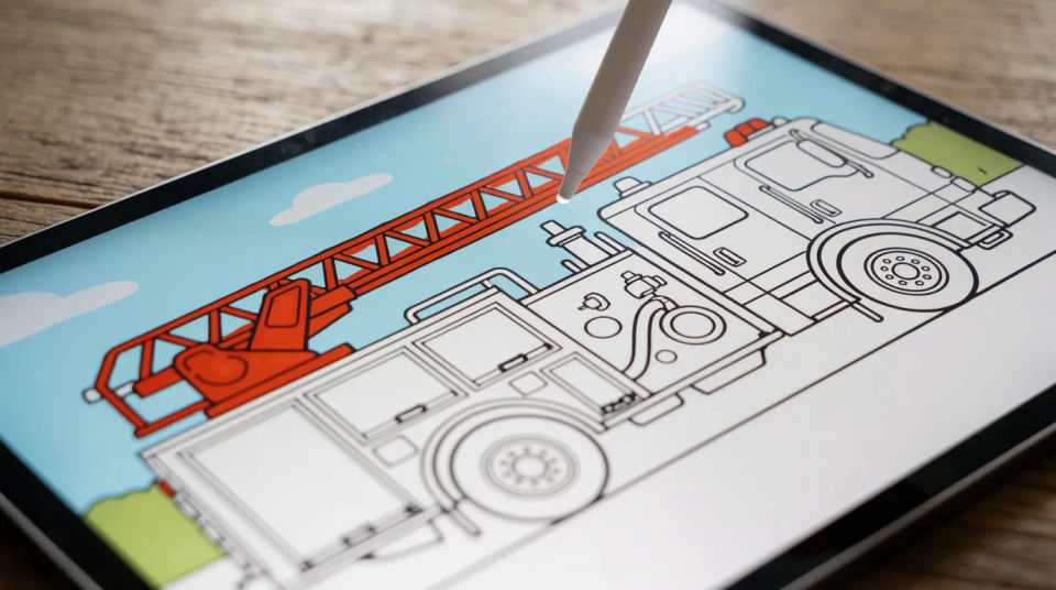 On a tablet screen