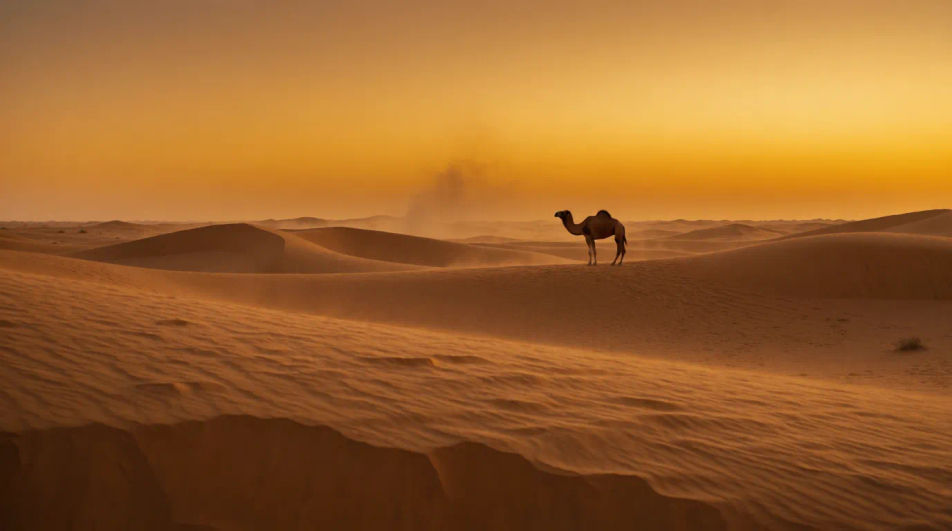 Desert at sunset
