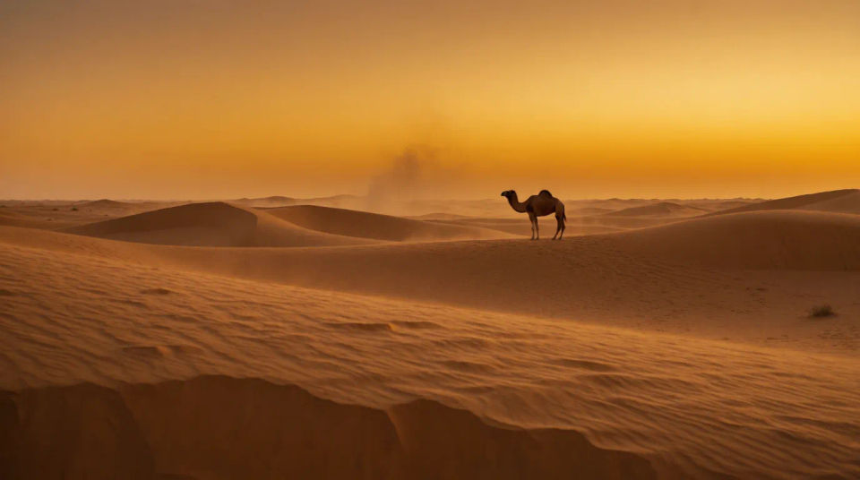 Desert at sunset