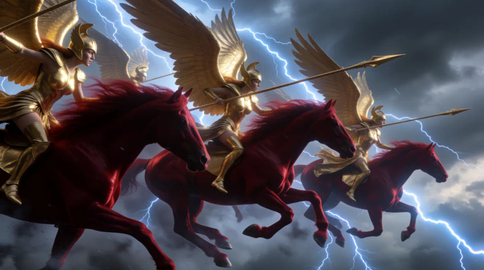 The valkyrie host in the sky