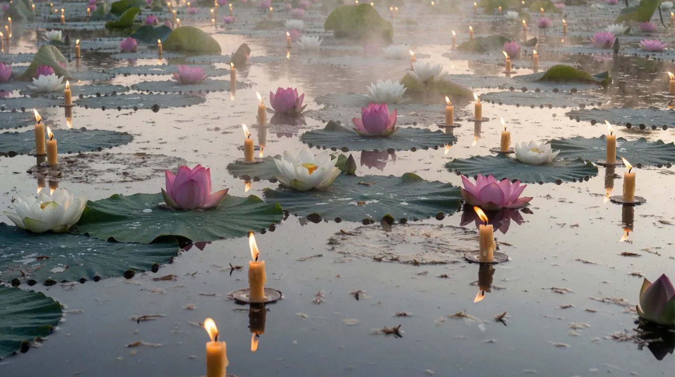 Lotus pond offering