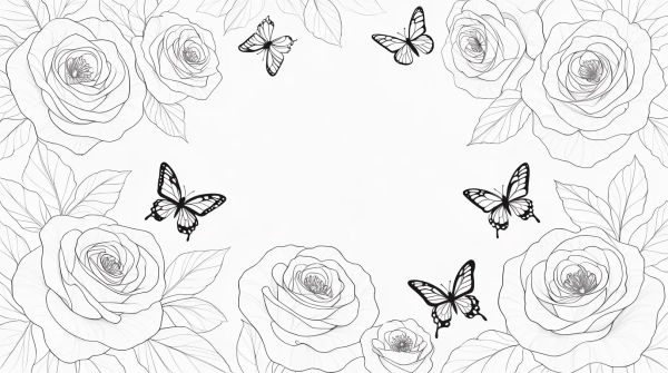 Aesthetic coloring page maker