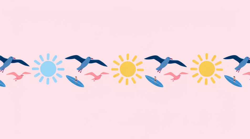 Beach banner strip