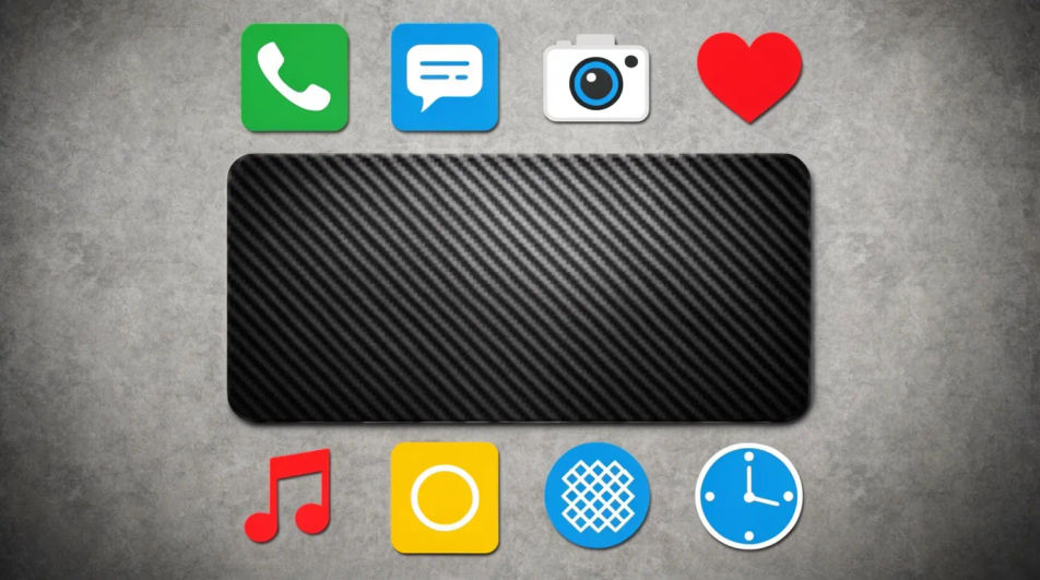 Home screen with icons