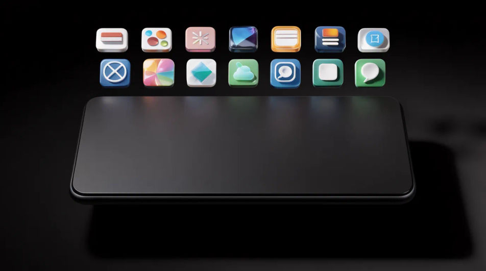 Home screen with icons